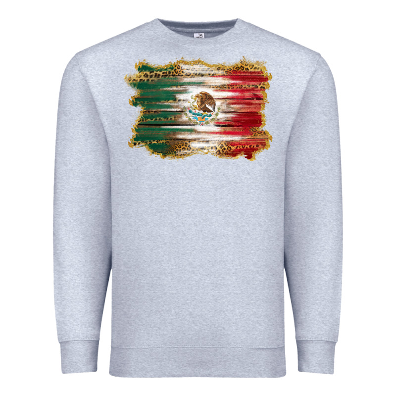 Mexican Flag With Leopard Premium Sweatshirt by RanaPortraitStore | Teevron