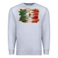 Heather Grey mexican flag with leopard Premium Sweatshirt - RanaPortraitStore