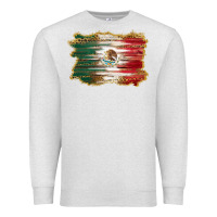 Oatmeal Heather mexican flag with leopard Premium Sweatshirt - RanaPortraitStore
