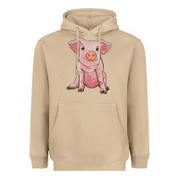 Mushroom sitting pig Heavyweight Hoodie - RanaPortraitStore