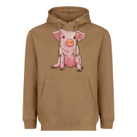 Toasted Coconut sitting pig Heavyweight Hoodie - RanaPortraitStore