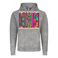 Cloud Rock tie dye hearts and butterfly with flowers Vintage Hoodie - Artiststas