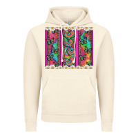 Vintage Artic tie dye hearts and butterfly with flowers Vintage Hoodie - Artiststas