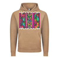 Vintage Coffee tie dye hearts and butterfly with flowers Vintage Hoodie - Artiststas