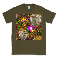 Army Green Mardi Gras Cow Leopard Seamless Pattern Classic Tee - FaDigitalArtStudio