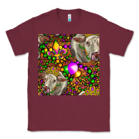 Burgundy Mardi Gras Cow Leopard Seamless Pattern Classic Tee - FaDigitalArtStudio