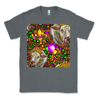 Charcoal Heather Mardi Gras Cow Leopard Seamless Pattern Classic Tee - FaDigitalArtStudio