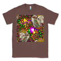 Chestnut Mardi Gras Cow Leopard Seamless Pattern Classic Tee - FaDigitalArtStudio