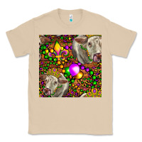 Mushroom Mardi Gras Cow Leopard Seamless Pattern Classic Tee - FaDigitalArtStudio