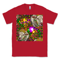 Red Mardi Gras Cow Leopard Seamless Pattern Classic Tee - FaDigitalArtStudio