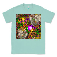 Seafoam Mardi Gras Cow Leopard Seamless Pattern Classic Tee - FaDigitalArtStudio