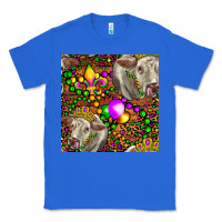 True Royal Mardi Gras Cow Leopard Seamless Pattern Classic Tee - FaDigitalArtStudio