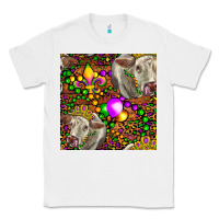 White Mardi Gras Cow Leopard Seamless Pattern Classic Tee - FaDigitalArtStudio