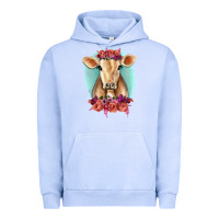 Pigment Grape Ice Floral Cow Urban Hoodie - RanaPortraitStore