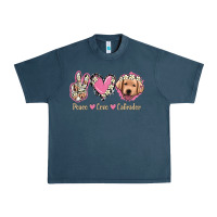 Midnight Navy Peace Love Labrador Urban Heavy Tee - Jasminsmagicworld