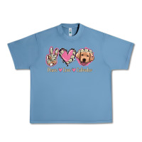 Pebble Blue Peace Love Labrador Urban Heavy Tee - Jasminsmagicworld