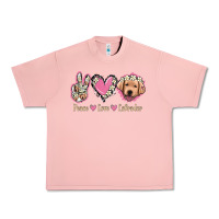 Salmon Peace Love Labrador Urban Heavy Tee - Jasminsmagicworld