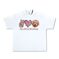 White Peace Love Labrador Urban Heavy Tee - Jasminsmagicworld