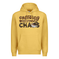 Antique Gold caffeine before chaos Premium Hoodie - BarkalooDesign