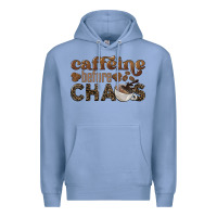 Colony Blue caffeine before chaos Premium Hoodie - BarkalooDesign