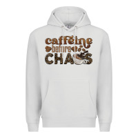 Dove Grey caffeine before chaos Premium Hoodie - BarkalooDesign