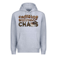 Heather Grey caffeine before chaos Premium Hoodie - BarkalooDesign