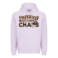 Lilac caffeine before chaos Premium Hoodie - BarkalooDesign