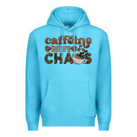 Ocean Blue caffeine before chaos Premium Hoodie - BarkalooDesign