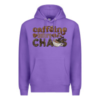 Purple caffeine before chaos Premium Hoodie - BarkalooDesign