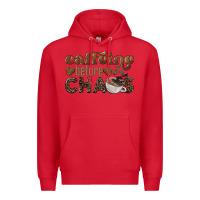 Red caffeine before chaos Premium Hoodie - BarkalooDesign