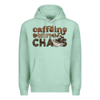 Seafoam caffeine before chaos Premium Hoodie - BarkalooDesign