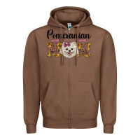 Chestnut western mom pomeranian Zipper Hoodie - RanaPortraitStore