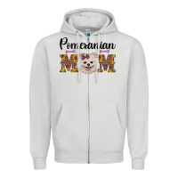 Dove Grey western mom pomeranian Zipper Hoodie - RanaPortraitStore
