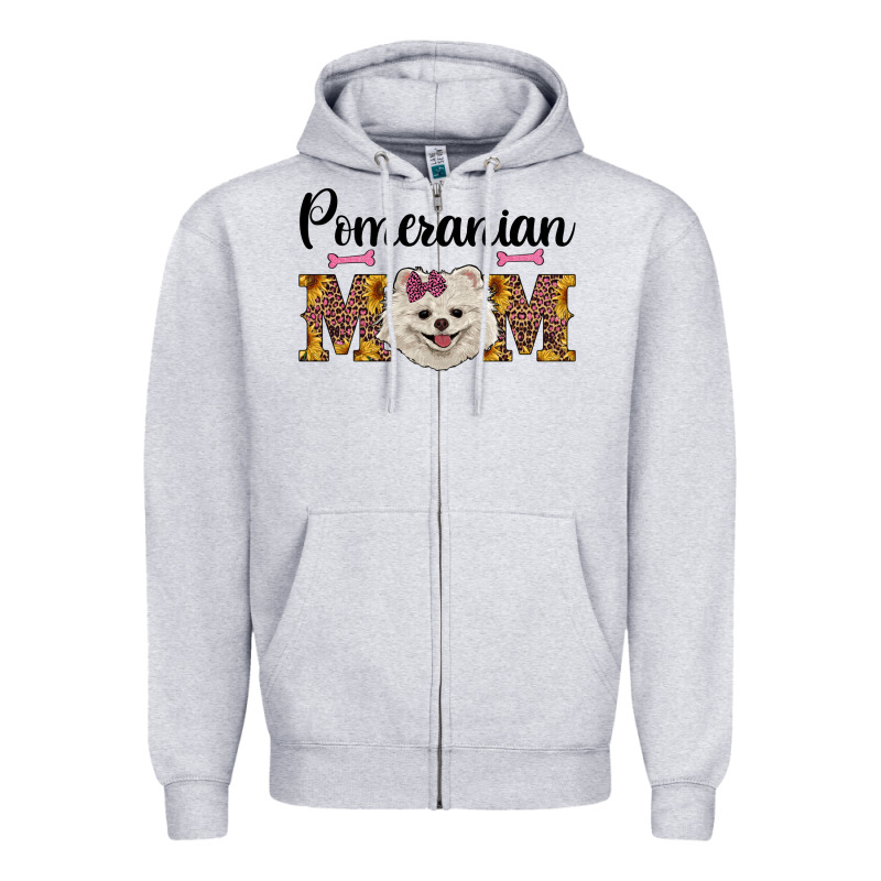 Western Mom Pomeranian Zipper Hoodie by RanaPortraitStore | Teevron