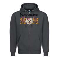 Smoke western mom pomeranian Zipper Hoodie - RanaPortraitStore