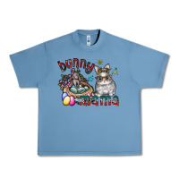 Pebble Blue Bunny mama Urban Heavy Tee - CowhideDigitalArt