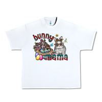 White Bunny mama Urban Heavy Tee - CowhideDigitalArt