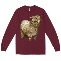 Burgundy Angora Goat Long Sleeve Tee - LillyAllenDesigns