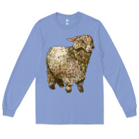 Colony Blue Angora Goat Long Sleeve Tee - LillyAllenDesigns