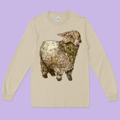 Angora Goat Long Sleeve Tee Designed By Lillyallendesigns