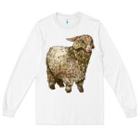 White Angora Goat Long Sleeve Tee - LillyAllenDesigns