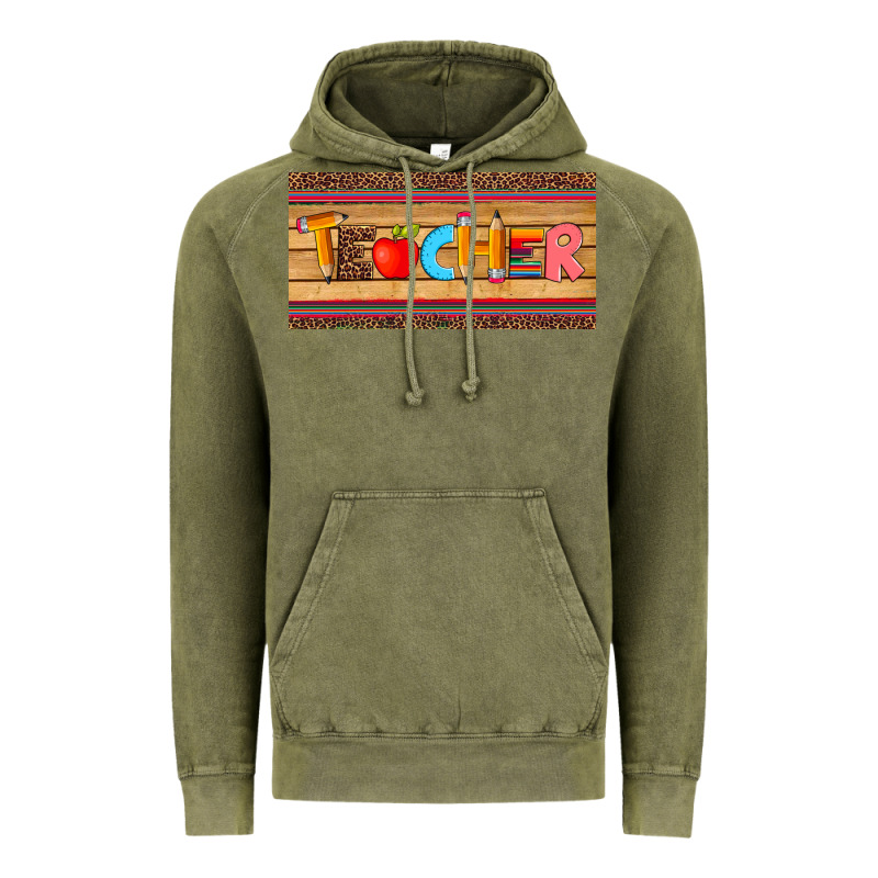 Teacher Pen Apple License Plate Template Vintage Hoodie by Artiststas | Teevron