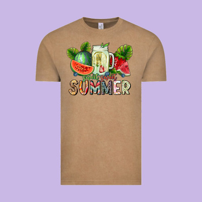 Summer Vintage Tee Designed By Cowhidedigitalart