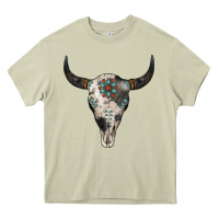 Mossy Cowhide Bull Skull Heavy Core Tee - Jasminsmagicworld