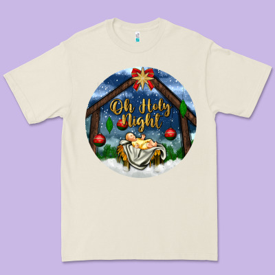 Oh Holy Night Premium Tee Designed By Bundleandbundleshop