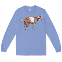 Colony Blue Nubian Goat Long Sleeve Tee - LillyAllenDesigns