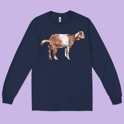 Nubian Goat Long Sleeve Tee Designed By Lillyallendesigns