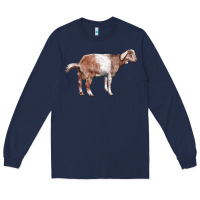 Navy Nubian Goat Long Sleeve Tee - LillyAllenDesigns