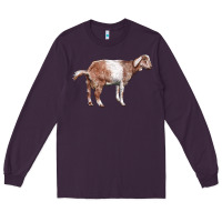 Plum Nubian Goat Long Sleeve Tee - LillyAllenDesigns