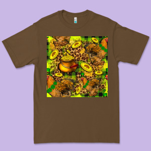 St. Patrick's Chicken With Pot Of Gold Premium Tee Designed By Fadigitalartstudio
